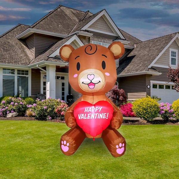 6Ft High Christmas Inflatable Blow up Brown Bear Yard Decoration Indoor Outdoor 