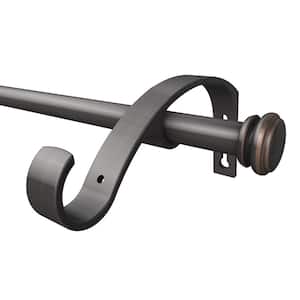 50 in. - 144 in. Double Curtain Rod in Oil Rubbed Bronze