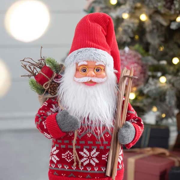 23.6 in. Christmas Standing Santa, Creative Santa Figurine Figure
