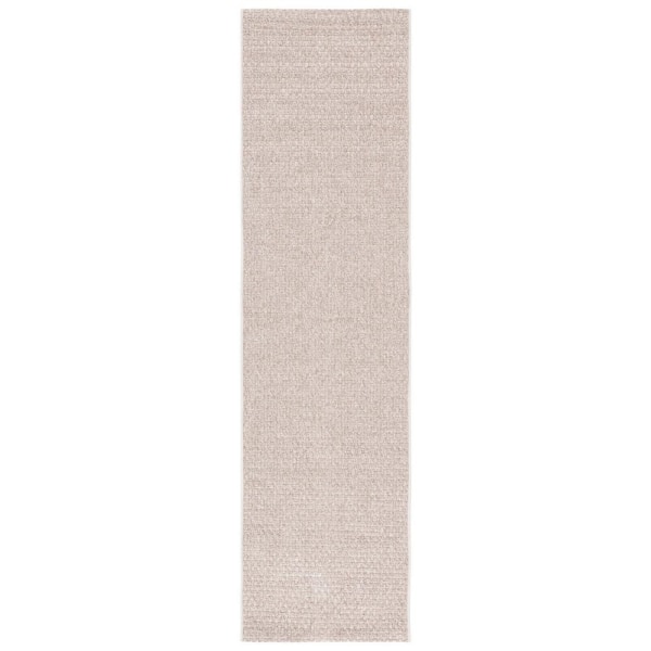 SAFAVIEH Sisal All-Weather Beige 2 ft. x 8 ft. Solid Woven Indoor/Outdoor Runner Rug
