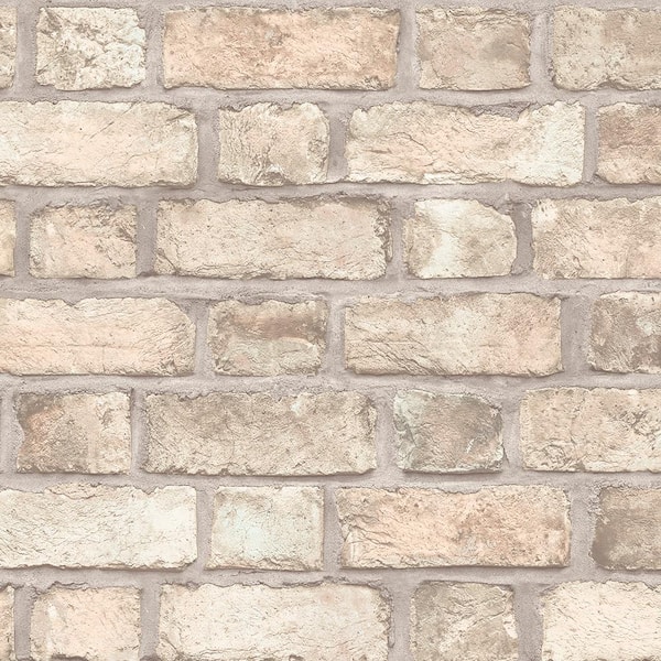 Norwall Farmhouse Brick Vinyl Roll Wallpaper (Covers 55 sq. ft.)