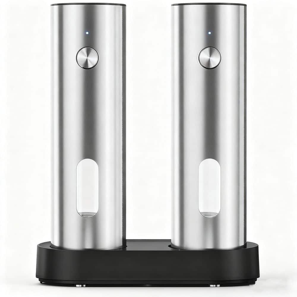 Electric Salt and Pepper Grinder Set with Rechargeable Base, Upgraded Large Capacity, LED Light, Adjustable Coarseness price history on PriceWatchPro