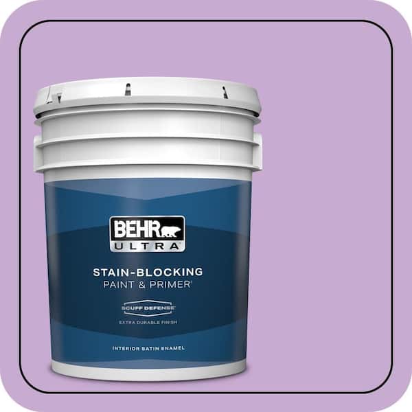 BEHR ULTRA 5 gal. #660B-4 Pale Orchid Extra Durable Satin Enamel Interior Paint & Primer