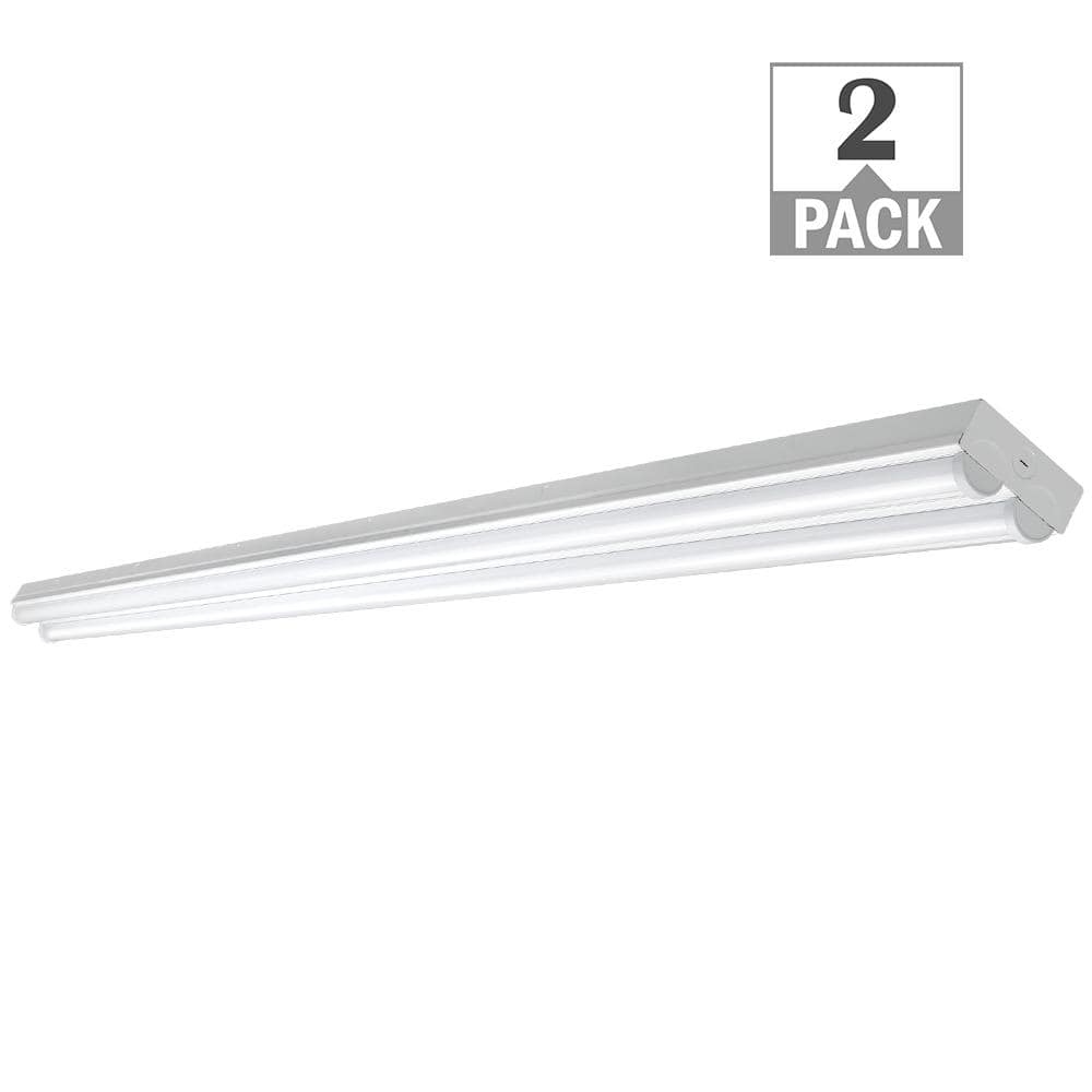 8 ft. 9000LM 90W 2-Light LED White Shop Light 120V Bright White 4000K Garag