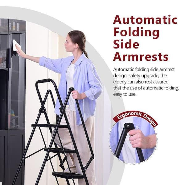 5 ft. Steel Folding Step Ladder (9 ft. Reach Height) with 500 lb. Load Capacity Type IAA Duty Rating