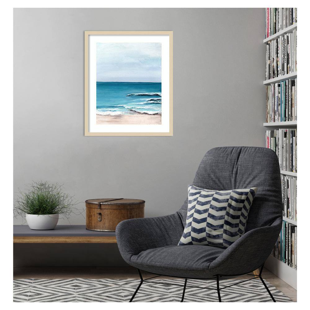 Svelte Natural Framed Coastal Oceanside View I Print