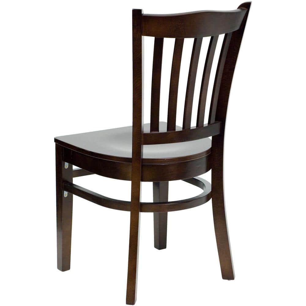 Classic Windsor High Slat Back Walnut Wood Side Chair