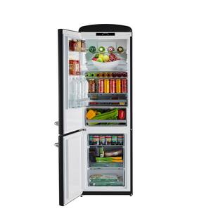 12 cu. ft. Retro Frost Free Bottom Freezer Refrigerator in Black, ENERGY STAR (Left Hinge)