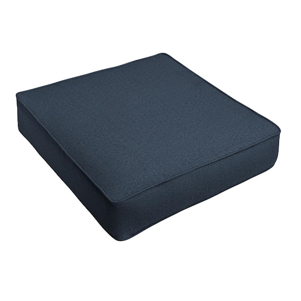 SORRA HOME Sunbrella Revive Indigo Rectangle Outdoor Seat Cushion