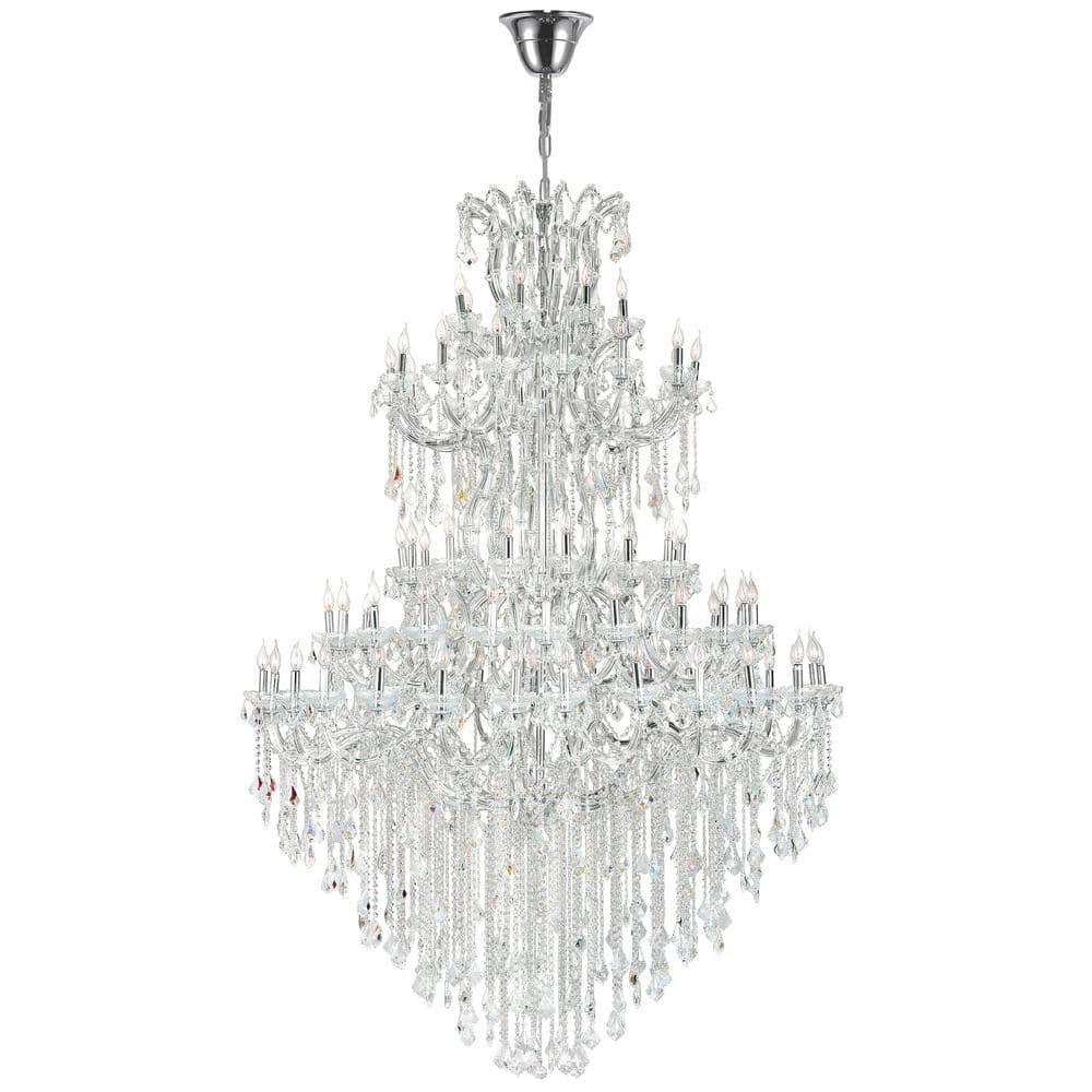 Maria Theresa 84-Light Chrome and Crystal Candelabra Chandelier