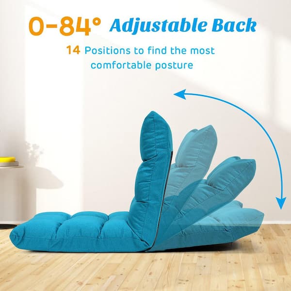 Blue Chair with 14-position adjustment 22 in. x 21 in. x 19 in.