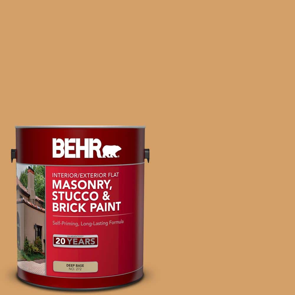 1 gal. #MQ4-08 Golden Aura Flat Masonry, Stucco and Brick Interior/Exterior