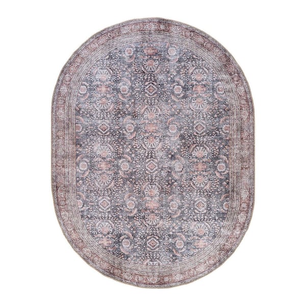 World Rug Gallery Vintage Inspired Machine Washable Non Slip