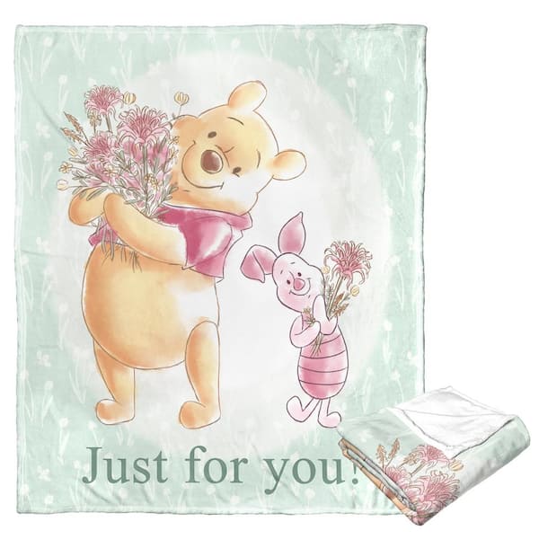 THE NORTHWEST GROUP Winne The Pooh Meadow Frolic Silk Touch Multi-Colored Throw Blanket