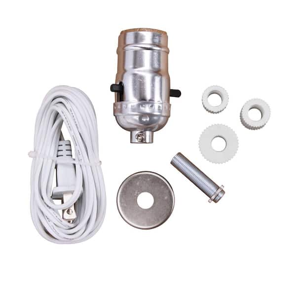 Commercial Electric Brushed Nickel DIY Make-a-Lamp Bottle Adaptor Kit