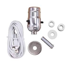 Brushed Nickel DIY Make-a-Lamp Bottle Adaptor Kit