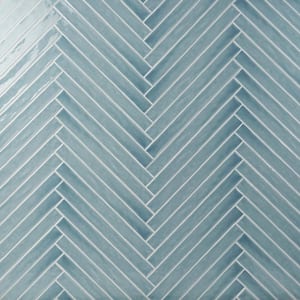 Nantucket Blue 2 in. x 20 in. Polished Ceramic Wall Tile (5.38 sq. ft./Case)