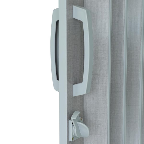 Everbilt Accordion Door Saturn Linen Light Grey 36 in. x 80 in