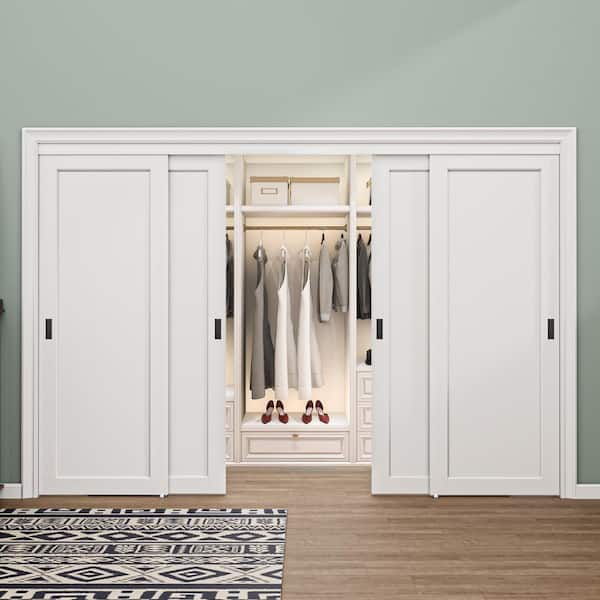 EH PUERTA 120 in. x 80 in. Paneled 1-Lite Blank Pattern White