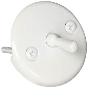 2-Hole Trip Lever Face Plate with Screws in Powder Coat White