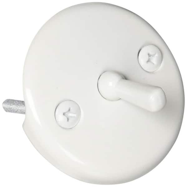 Westbrass 2-Hole Trip Lever Face Plate with Screws in Powder Coat White