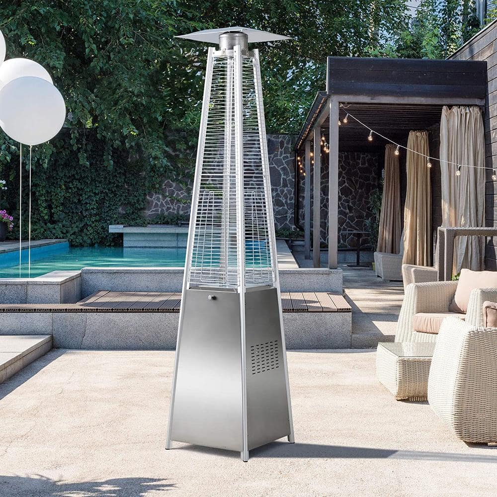 PamaPic 42,000 BTU Stainless Steel Propane Standing Patio Heater
