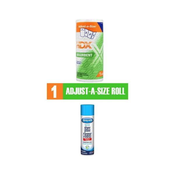 Premium Adjust-A-Size White Paper Towel Roll and 23 oz. Glass Cleaner Combo (1 Roll)