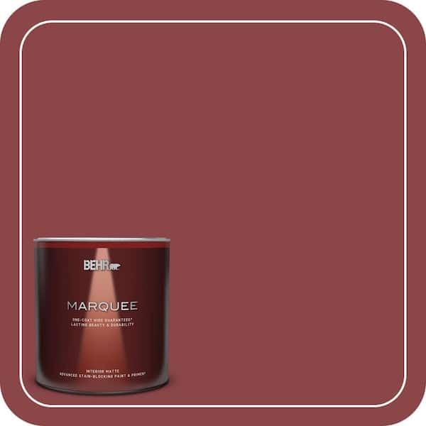 BEHR MARQUEE 1 qt. #PPU1-10 Forbidden Red Matte Interior Paint & Primer