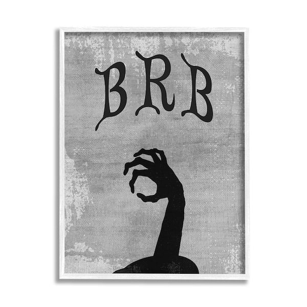 Stupell Industries BRB Zombie Graveyard by Lil' Rue 1-Piece Framed Graphic Print Fantasy Poster Art Print 14 in. x 11 in.