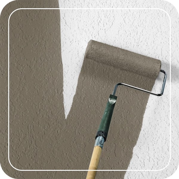 1 Gal. #N320-6A Ash Brown Semi-Gloss Exterior Stain-Blocking Paint and Primer