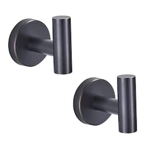 Bathroom Robe Hook and Towel Hook Wall Mounted Stainless Steel in Oil Rubbed Bronze (2-Pack)