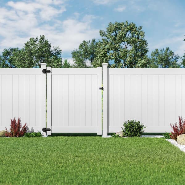 Veranda Linden 5 ft. W x 5 ft. H White Vinyl Un-Assembled Fence Gate