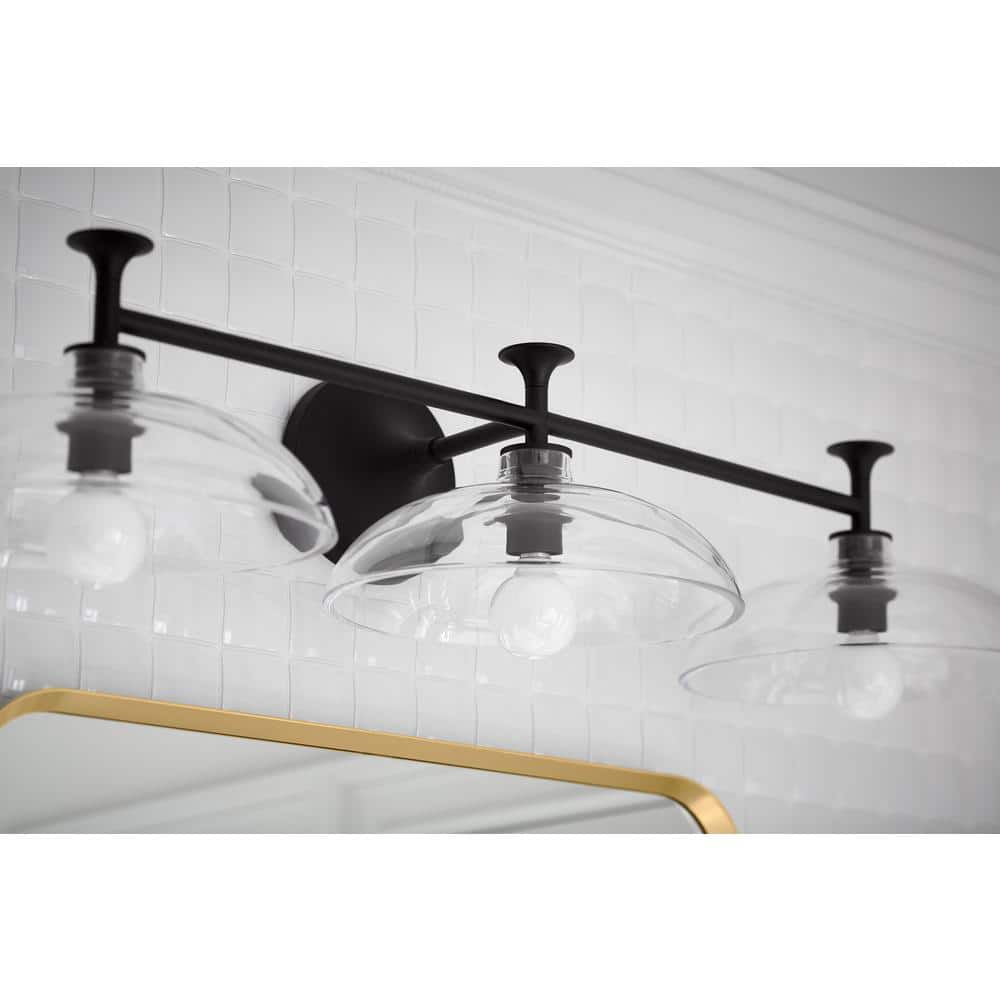 Tone 31" Black Outdoor Midcentury Modern Direct Wired Sconce