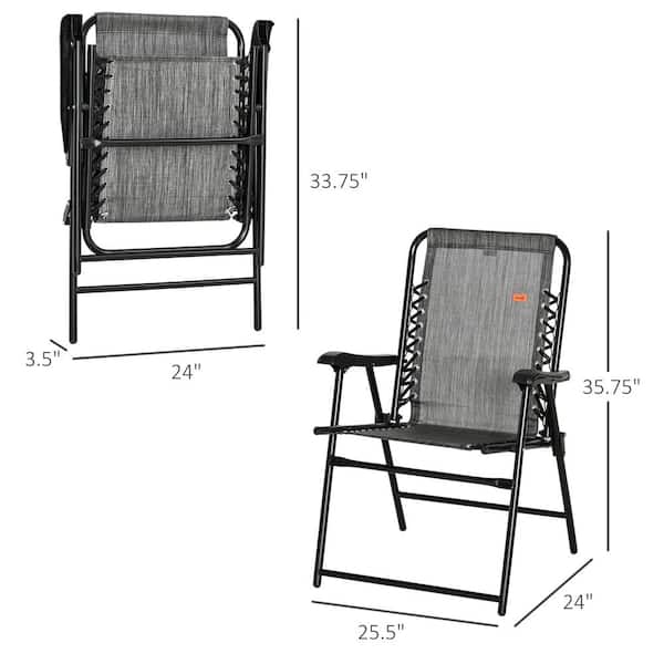 Misopily Portable Style Black Metal Folding Outdoor Bungee