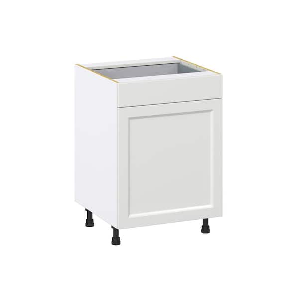 J COLLECTION Laramie 24 in. W x 24 in. D x 34.5 in. H Assembled Base Kitchen Cabinet in Painted Bright White with Drawers