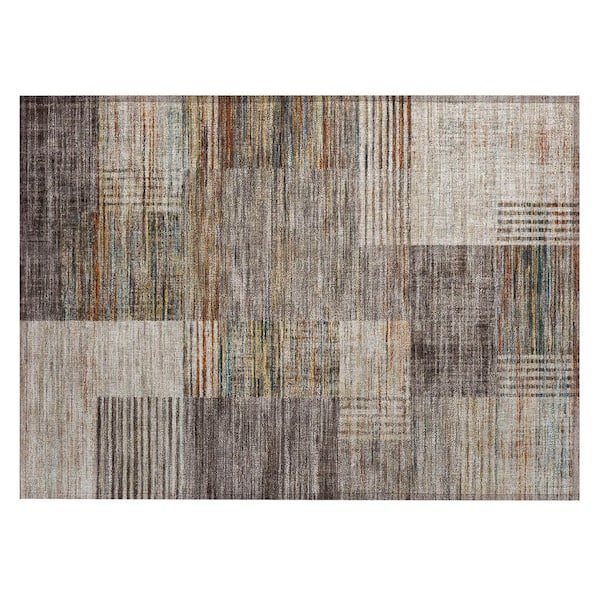 Chantille Machine Washable Indoor/Outdoor Abstract ACN2149 Taupe 1 ft. 8 in. x 2 ft. 6 in. Accent Rug