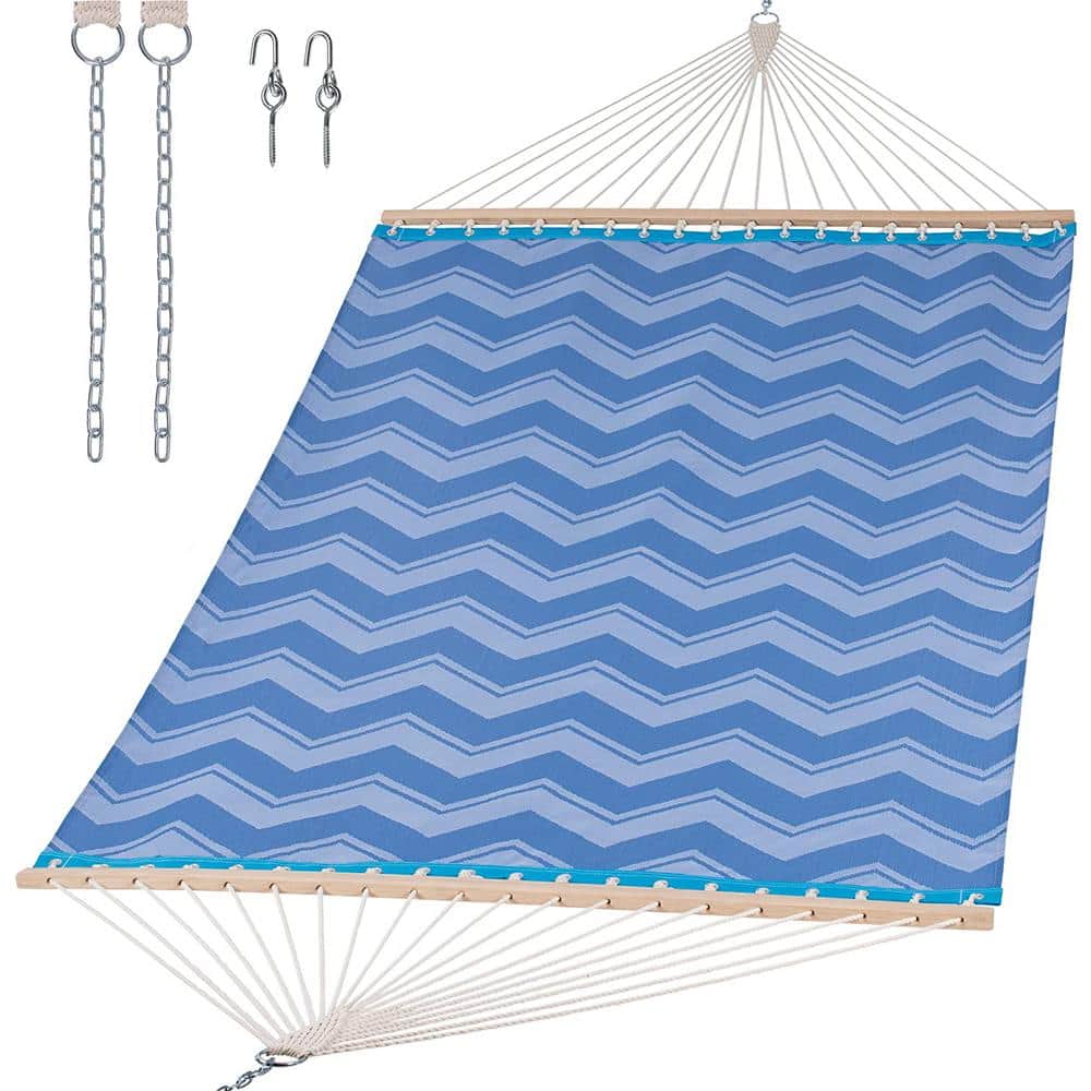 14 ft. Quick Dry Hammock Double Size with Spreader Bar, 2 Person HammockHam