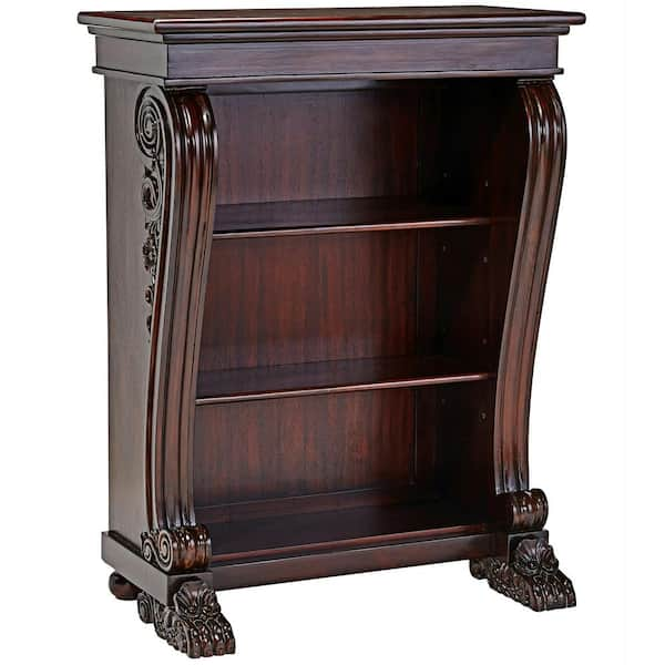 Design Toscano George IV 39.5 in. Cherry Mahogany 3 Shelf Standard Console Bookcase