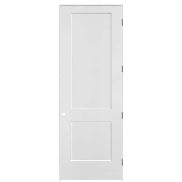 Masonite Logan 34 in. x 96 in. 2-Panel Left-Handed Hollow Core Primed White Composite Single Prehung Interior Door