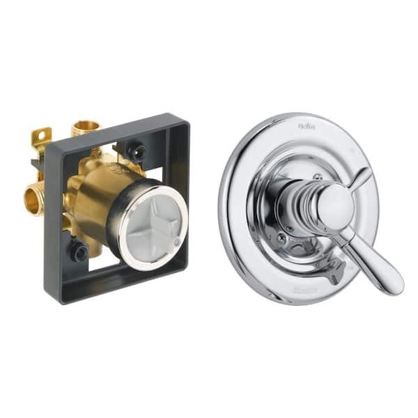 Lahara Monitor 17 Chrome Valve Trim Kit and MultiChoice Universal Shower Valve Body Combo