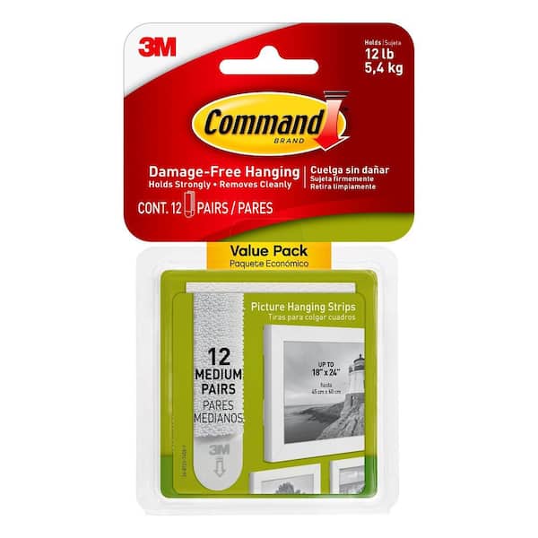 Command Medium Refill Adhesive Strips for Wall Hooks, Damage Free Hanging,  9 Strips 17201PAN - The Home Depot