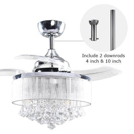 36 in. Black Chrome Ceiling Fan Downrod 36 in. Black Chrome Ceiling Fan Downrod