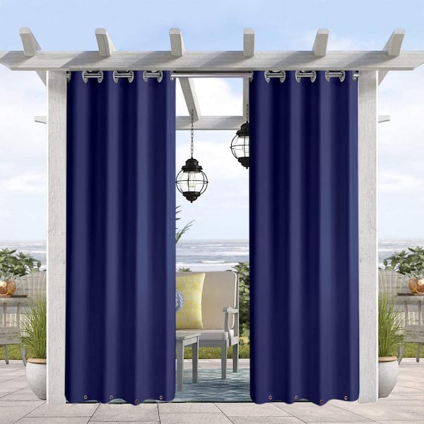 50 Wide by 96 Long Raffia Outdoor Curtain with Grommets