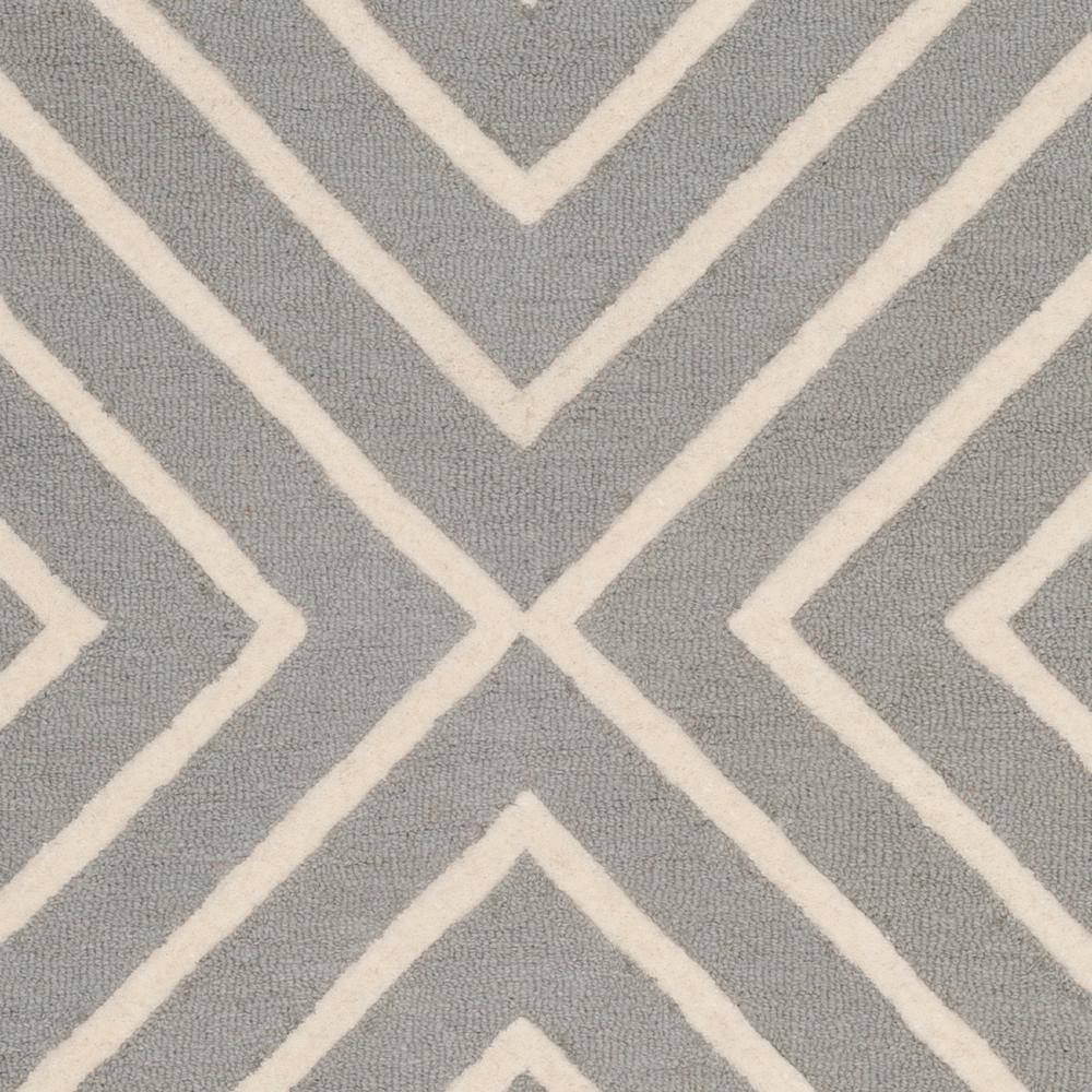 Hand-Tufted Wool Kids Rug in Grey/Ivory, 4' x 6' - Reversible Design