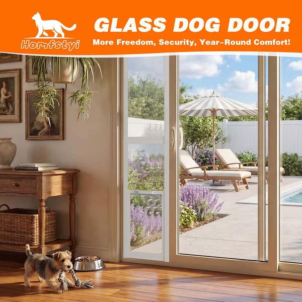 ABORON Dog Door for Sliding Glass Door with Lock Adjustable Height