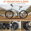 GOLDORO Electric Bike X7 Mountain E-Bike, Full Suspension 26in. Tire 350W  36V, Max 18 MPH, 21 Speed 52-62 Mile Riding Distance EB26X7-WT - The Home  Depot