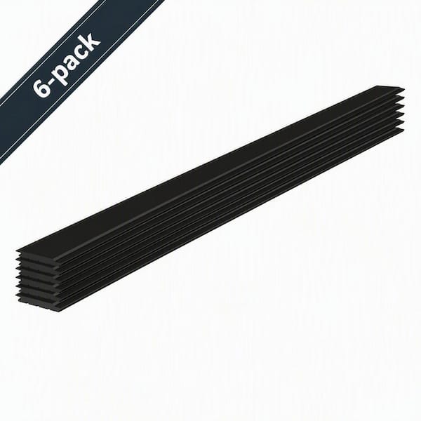 1 in. x 6 in. x 8 ft. Timeless Midnight Black Smooth Painted V-Groove Accent Wood Pine Board (6-Pack)