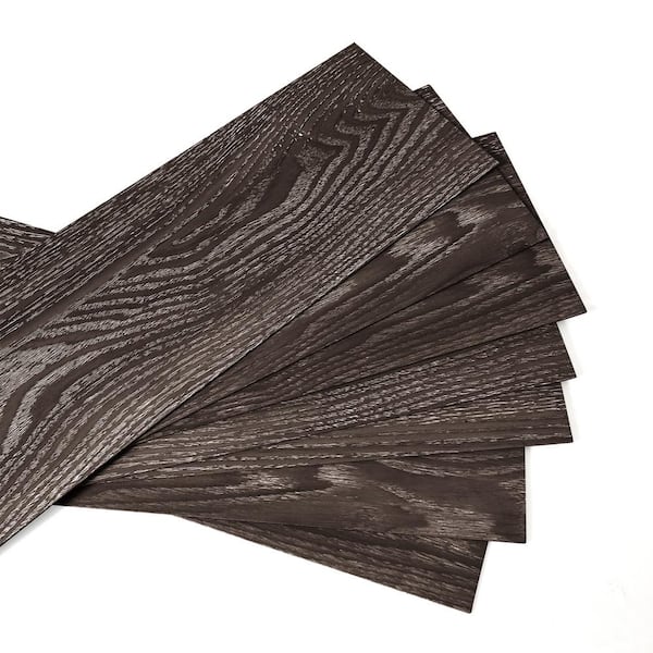 Dark Gray 12 MIL 5.9 in. W x 35.9 in. L Water Protection Peel and Stick Vinyl Sheet Flooring 20 pack ( 30 sq. ft. )