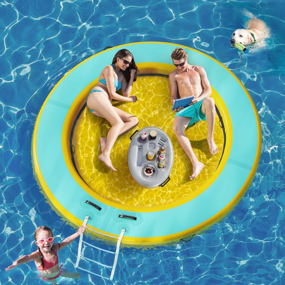 Inflatable Floating Dock With Water Hammock For Family Fun main image 0