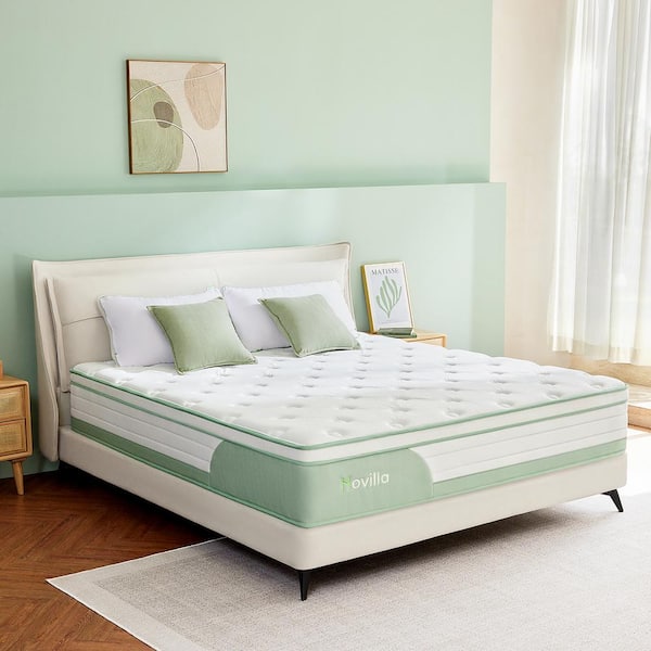 Novilla Full Medium Firm Hybrid Gel Memory Foam 12 in. Mattresses, Cooling and Support